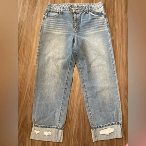 No boundaries Mom Jeans distressed size 17